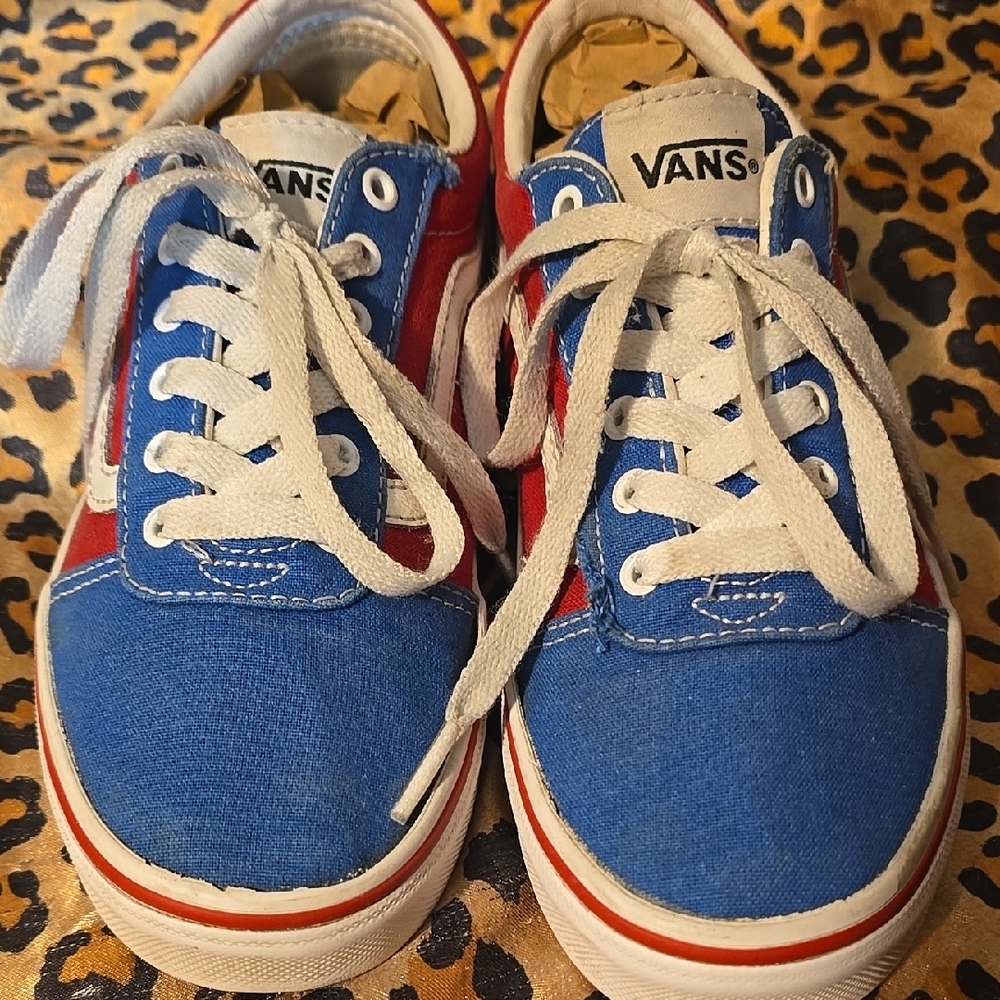 Vans Red and Blue Sneakers with Classic Design - Picture 4 of 11